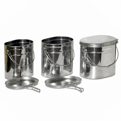 Набор котелков 4шт нерж. сталь с ручками (2,2 3,5 4,5 6л)