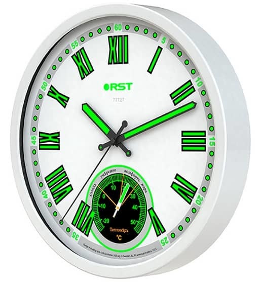 Метеочасы настенные светящиеся д=32