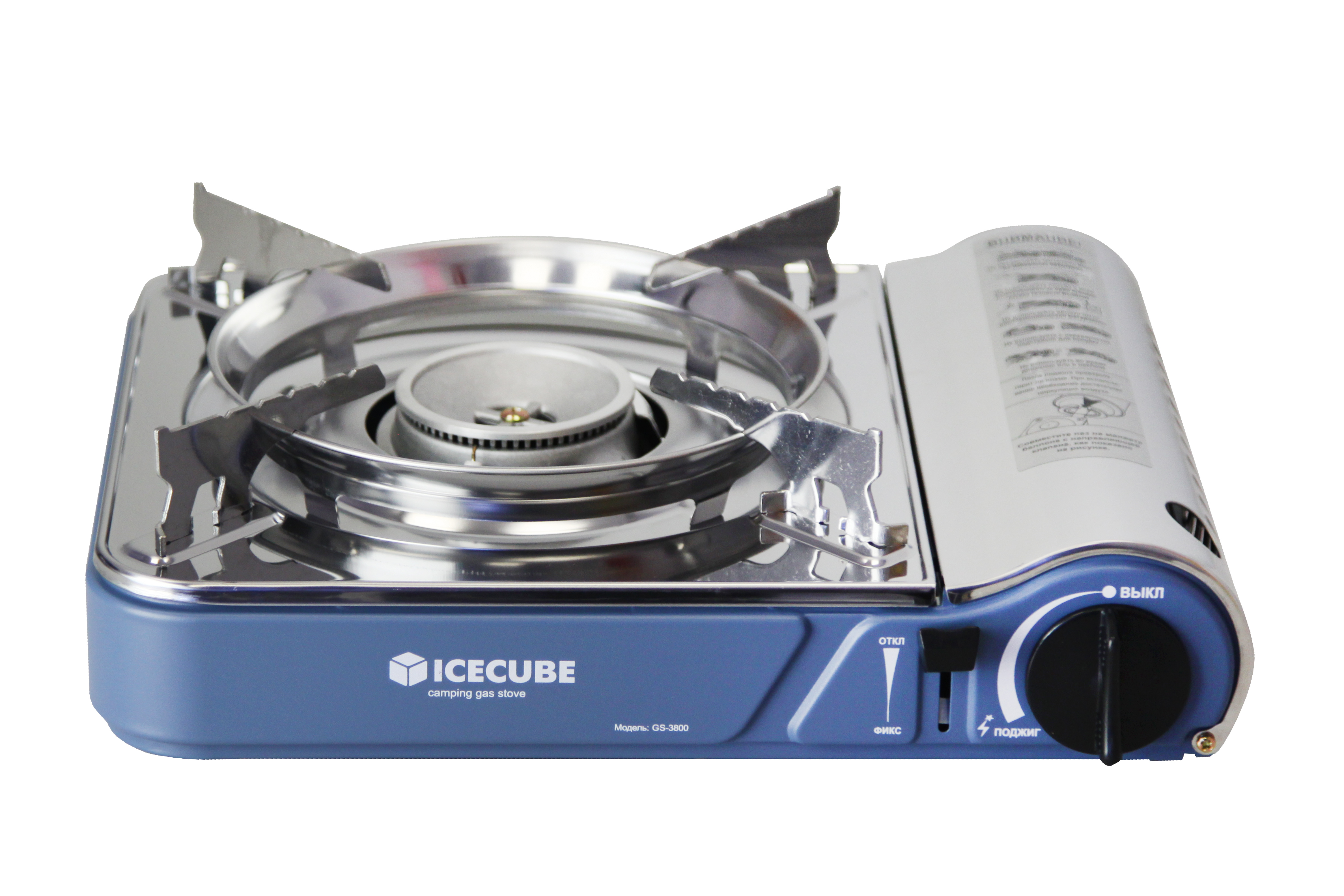 Плита газовая туристическая GS-3800, 2.9 кВт, 200 г/ч, внешн. баллон